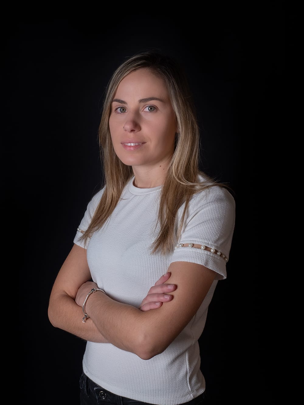 Lucía, auxiliar del equipo de García Rielo Retrato corporativo de Lucía, auxiliar dental en Clínica García Rielo