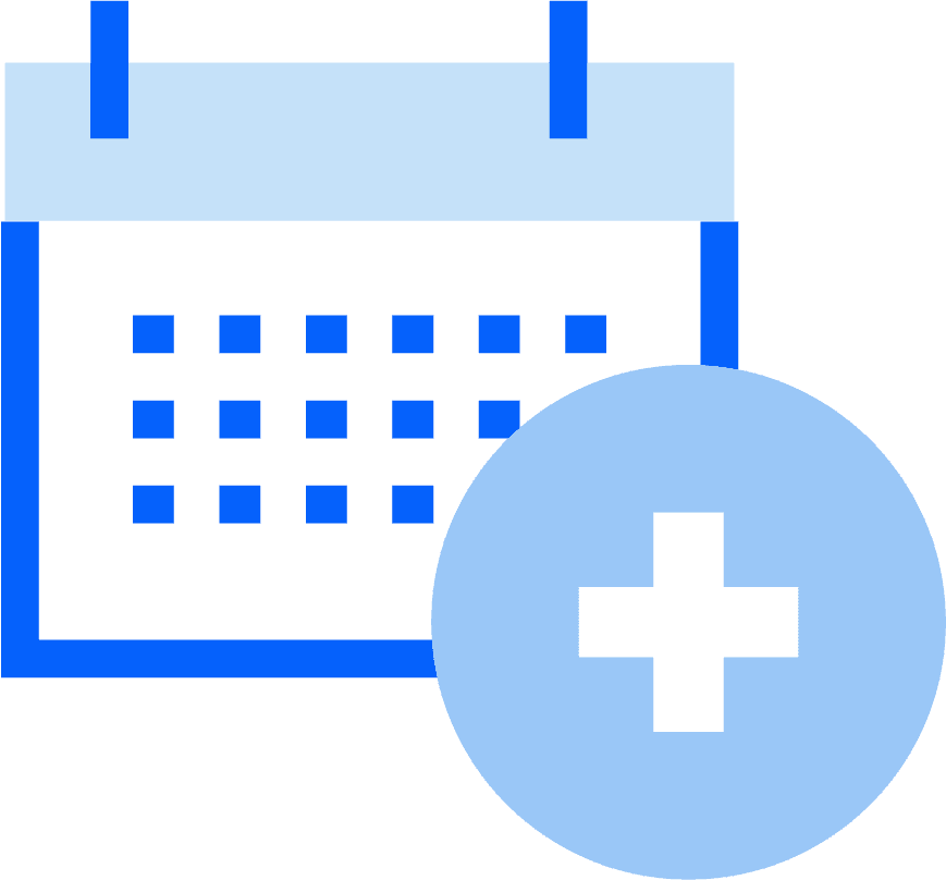Icono gráfico azul utilizado como recurso visual